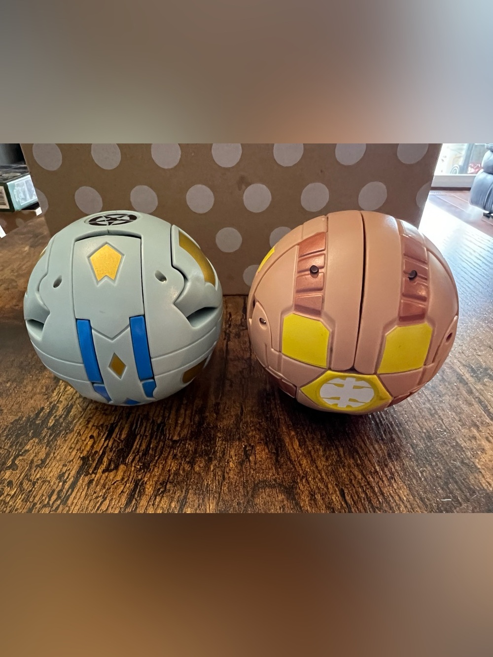 2 Large Bakugan Toys